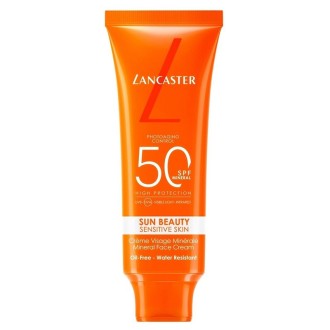 Lancaster Sun Beauty Sensitive Skin Mineral Face Cream SPF50 - apsauginis kremas veidui, į spuogus