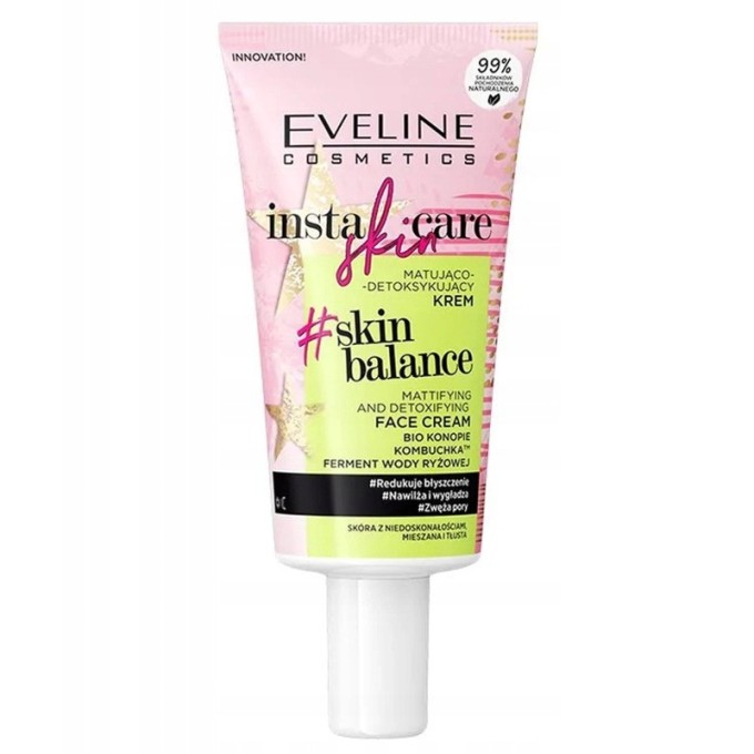 Eveline Cosmetics Insta Skin Care Skin Balance Mattifying And Detoxifying Face Cream - kremas