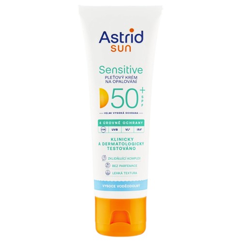 Astrid Sensitive Face Cream SPF 50+ - veido kremas nuo saulės, 50 ml