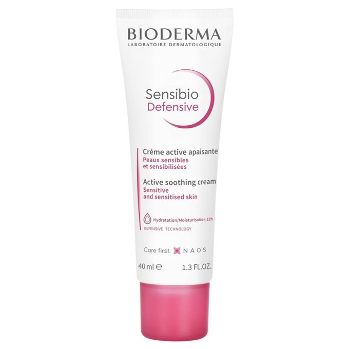 Bioderma Sensibio Defensive Active Soothing Cream - raminamasis kremas, 40 ml