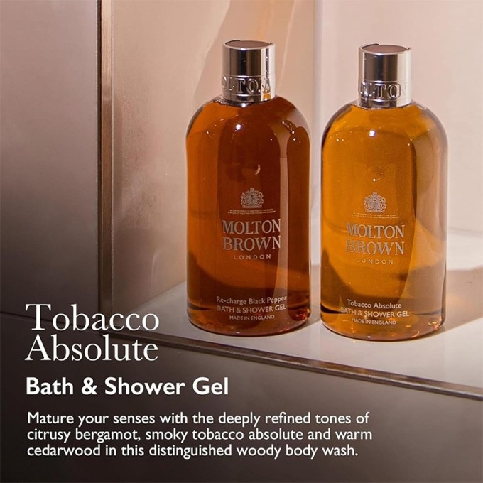 Molton Brown Tobacco Absolute Bath & Shower Gel - vonios ir dušo želė, 300 ml