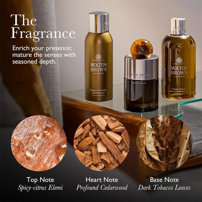 Molton Brown Tobacco Absolute Bath & Shower Gel - vonios ir dušo želė, 300 ml