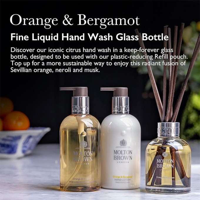 Molton Brown Orange & Bergamot Fine Liquid Hand Wash - skystas rankų muilas, 200 ml