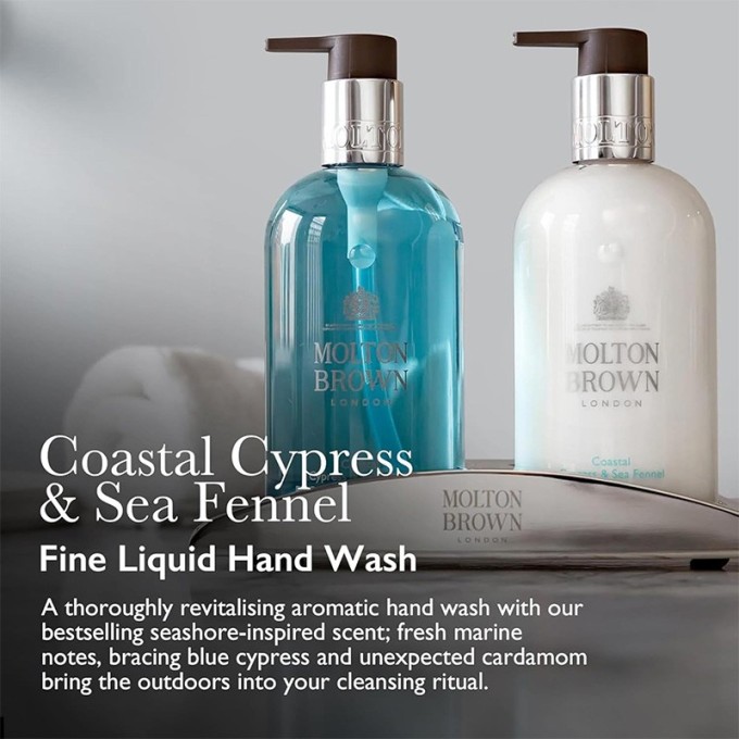 Molton Brown Coastal Cypress & Sea Fennel Fine Liquid Hand Wash - skystas rankų muilas, 300 ml