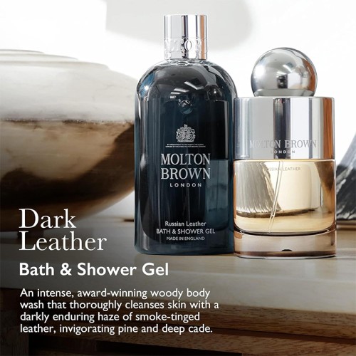 Molton Brown Dark Leather Bath & Shower Gel - vonios ir dušo želė, 300 ml