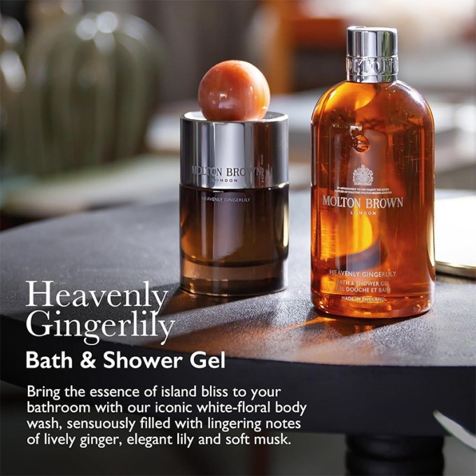 Molton Brown Heavenly Gingerlily Bath & Shower Gel - vonios ir dušo želė, 300 ml
