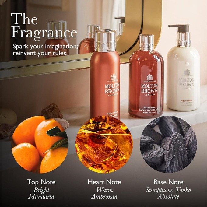 Molton Brown Neon Amber Bath & Shower Gel - vonios ir dušo želė, 300 ml