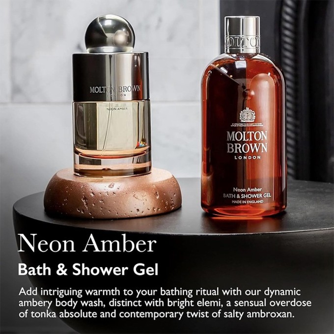 Molton Brown Neon Amber Bath & Shower Gel - vonios ir dušo želė, 300 ml