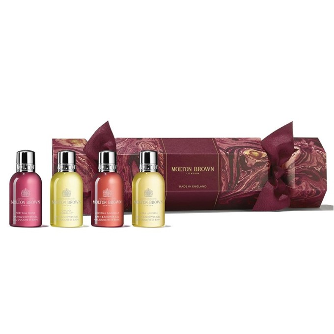 Molton Brown Floral & Spicy Christmas Cracker - dušo gelių dovanų rinkinys, 4 x 50 ml