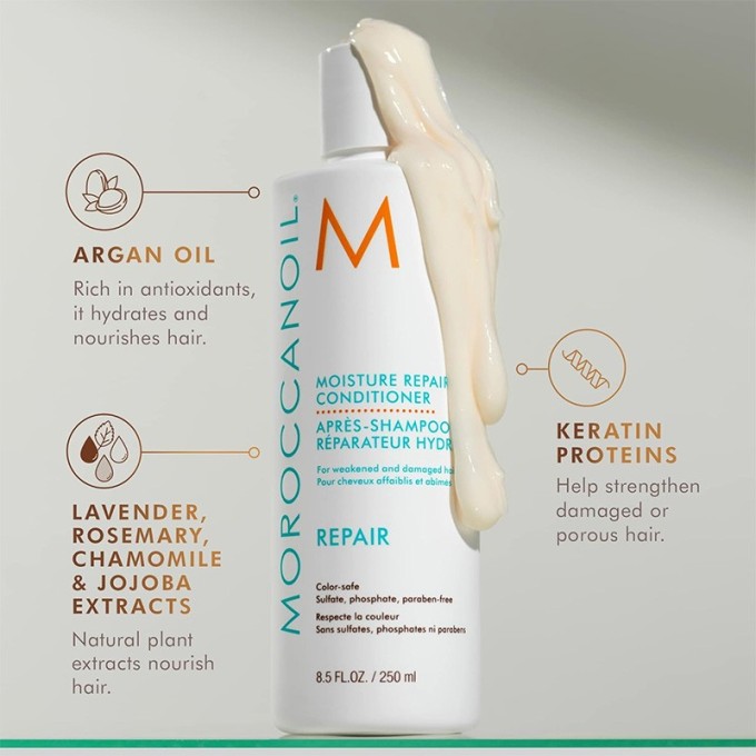 Moroccanoil Moisture Repair Conditioner - drėkinamasis atkuriamasis kondicionierius dažytiems ir