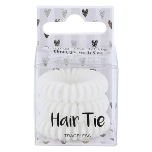 2K Hair Tie White - plaukš gumelės, 3 vnt.