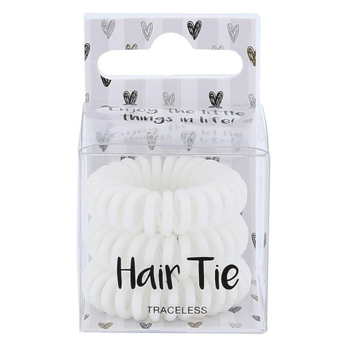 2K Hair Tie White - plaukš gumelės, 3 vnt.