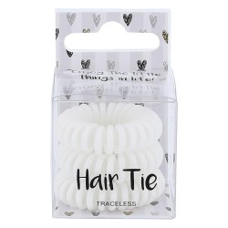 2K Hair Tie White - plaukš gumelės, 3 vnt.