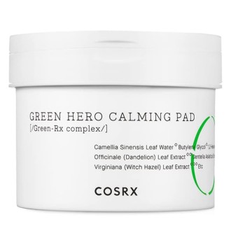 COSRX One Step Green Hero Calming Pad - veido tonikas pagalvėlėse jautriai ir sudirgintai odai, 70