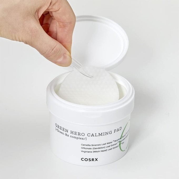 COSRX One Step Green Hero Calming Pad - veido tonikas pagalvėlėse jautriai ir sudirgintai odai, 70