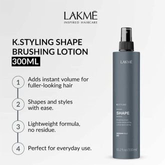 Lakmé K.Styling Shape Brushing Lotion - purškiamas losjonas plaukų formavimui, 300 ml 2