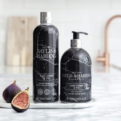 Baylis & Harding Elements Dark Amber & Fig Luxury Hand Wash - skystas rankų muilas, 500 ml