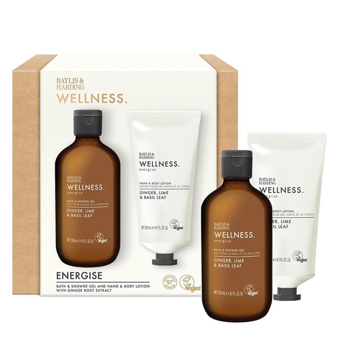 Baylis & Harding Wellness Energise Gift Set (Ginger, Lemon & Basil) - dovanų rinkinys
