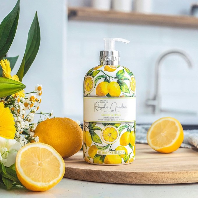 Baylis & Harding Hand Wash Royale Garden Lemon & Basil (Lemon and Basil) - skystas rankų muilas