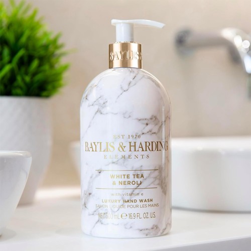Baylis & Harding Hand Wash Elements White Tea & Neroli - skystas rankų muilas, 500 ml