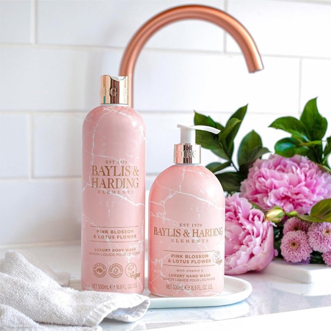 Baylis & Harding Elements Pink Blossom & Lotus Flower (Pink Blossom & Lotus Flower) - skystas rankų