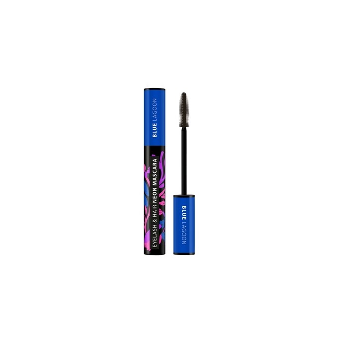 Dermacol Eyelash & Hair Neon Mascara Blue Lagoon -blakstienų tušas, 9 ml 0 ml