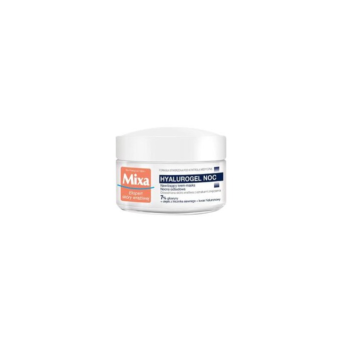 Mixa Hyalurogel Night Moisturizing Night Cream-Mask - naktinis kremas, 50 ml