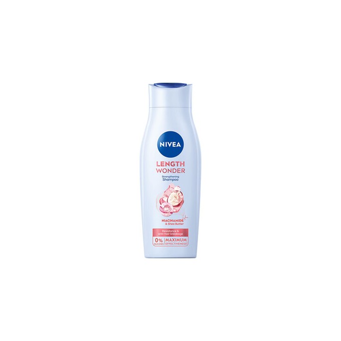 Nivea Length Wonder Strengthening Shampoo - stiprinamasis šampūnas su taukmedžio sviestu, 400 ml