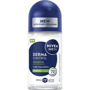 Nivea Men Derma Control Sensitive Antiperspirant - rutulinis antiperspirantas, 50 ml