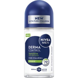 Nivea Men Derma Control Sensitive Antiperspirant - rutulinis antiperspirantas, 50 ml