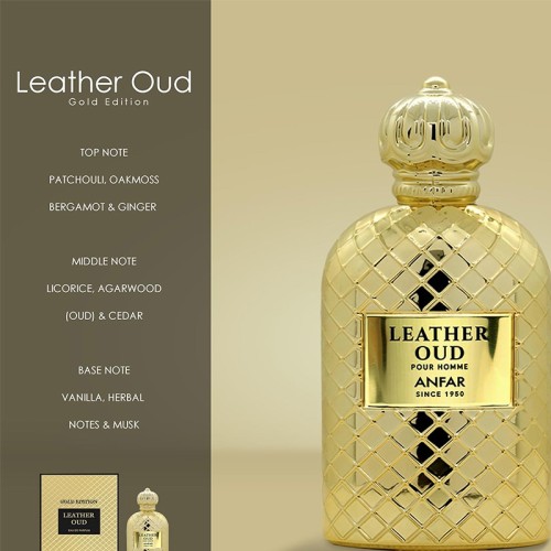 Anfar 1950 Leather Oud Gold Edition EDP kvepalai vyrams, 100 ml