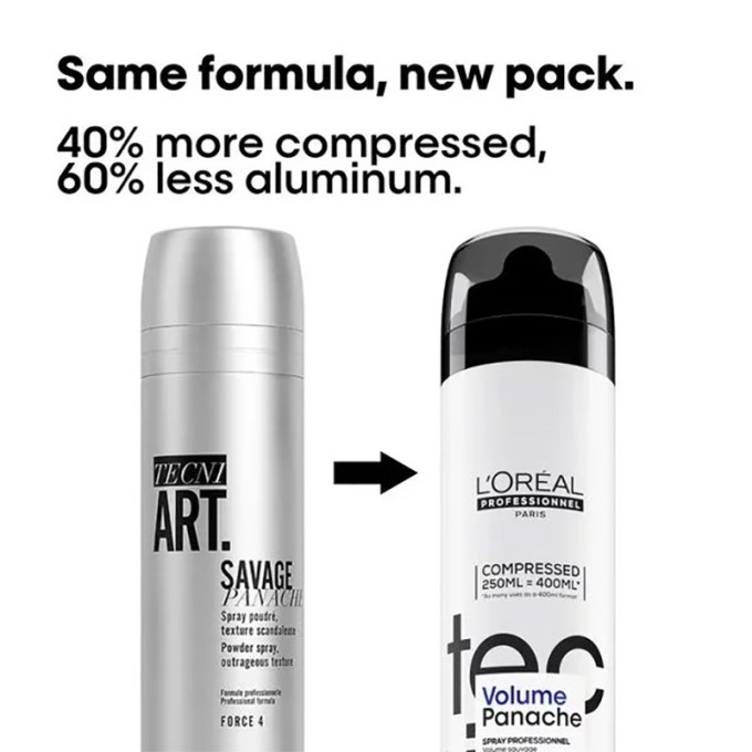 L´Oréal Professionnel Tecni.Art Savage Panache Pure Powder Spray - purškiamoji pudra, 250 ml