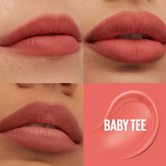 Maybelline Super Stay Teddy Tint Lipstick - skysti lūpų dažai, 5 ml - 25 Baby Tee