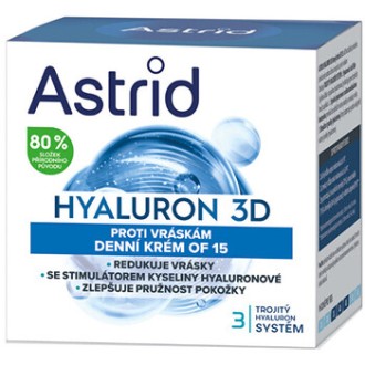 Astrid Hyaluron 3D Day Cream SPF 15 - dieninis odos kremas nuo raukšlių, 50 ml