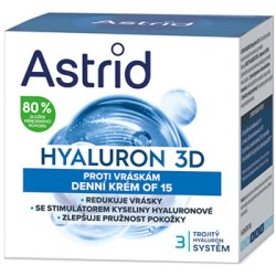 Astrid Hyaluron 3D Day Cream SPF 15 - dieninis odos kremas nuo raukšlių, 50 ml