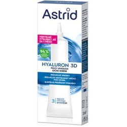 Astrid Hyaluron 3D Eye Cream - paakių kremas nuo raukšlių, 15 ml