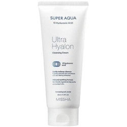 Missha Super Aqua Ultra Hyalon Cleansing Cream - drėkinantis valomasis kremas, 200 ml