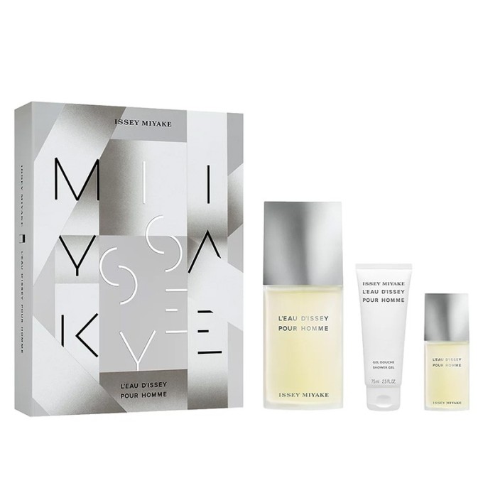 Issey Miyake L'Eau D'Issey Pour Homme dovanų rinkinys vyrams - EDT 125 ml, mini EDT 15 ml ir dušo