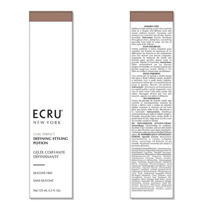 Ecru New York Curl Perfect Defining Styling Potion - kremas banguotiems ir garbanotiems plaukams