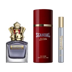 Jean Paul Gaultier Scandal Pour Homme Gift set EDT 100 ml, deospray 150 ml a miniature EDT 10 ml