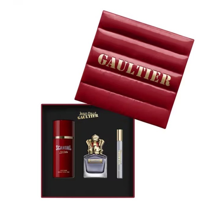 Jean Paul Gaultier Scandal Pour Homme Gift set EDT 100 ml, deospray 150 ml a miniature EDT 10 ml