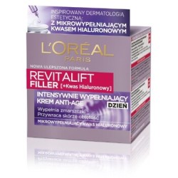 L´Oréal Revitalift Filler Hyaluronic Acid Anti-Wrinkle Cream - dieninis kremas nuo raukšlių, 50 ml