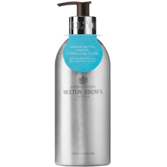 Molton Brown Coastal Cypress & Sea Fennel Infinite Bottle Bath & Shower Gel - dušo želė, 400 ml