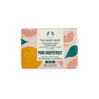 The Body Shop Pink Grapefruit Cleansing Face & Body Bar - kietasis muilas veidui ir kūnui, 100 g