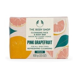 The Body Shop Pink Grapefruit Cleansing Face & Body Bar - kietasis muilas veidui ir kūnui, 100 g