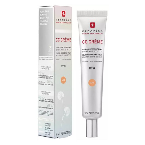 Erborian CC Colour-Correcting Cream Healthy Glow Effect SPF 30 - apsauginis CC kremas, 40 ml - Doré