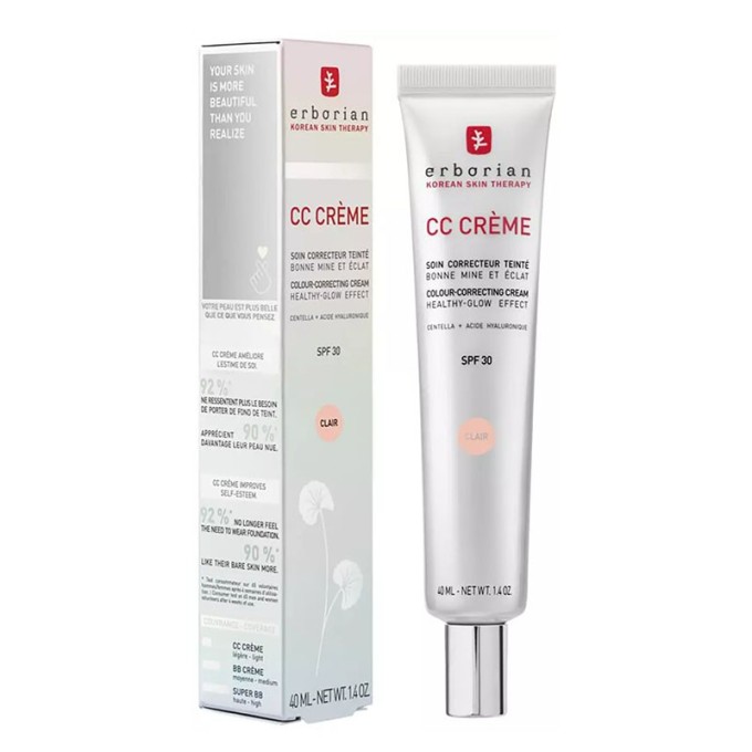 Erborian CC Colour-Correcting Cream Healthy Glow Effect SPF 30 - apsauginis CC kremas, 40 ml - Clair