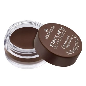 Essence Stay & Play Gel Eyeliner Pot - gelinis akių apvadas, 5 g - 02 Brown