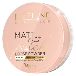 Eveline Cosmetics Matt My Day Peach Loose Powder Silky Smooth & Matttifing Effect - biri pudra, 6 g