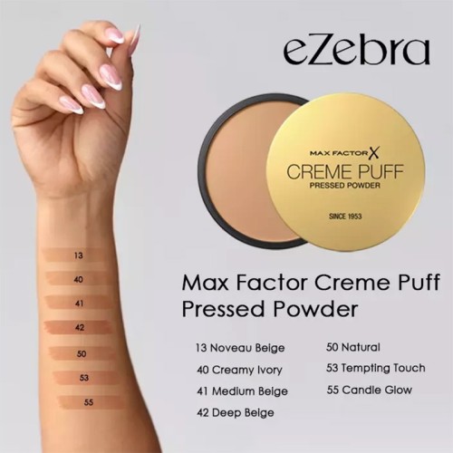 Max Factor Creme Puff Powder - kompaktinė pudra, 14 g - 41 Medium Beige